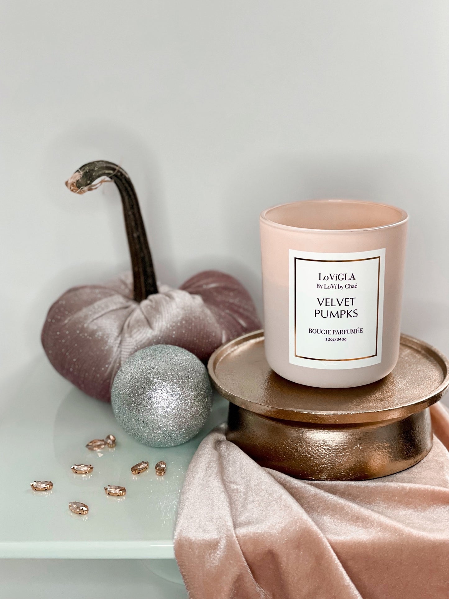 *LIMITED EDITION* VELVET PUMPKS CANDLE